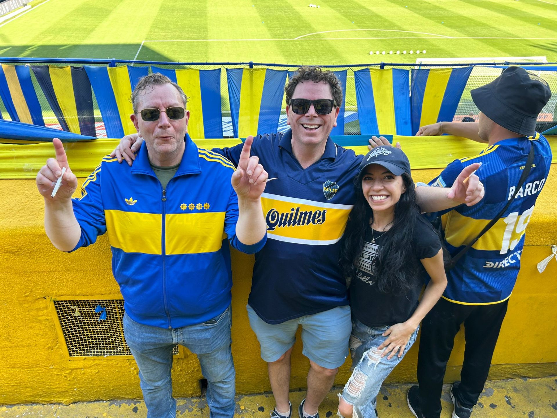 Boca Juniors fans in La Bombonera
