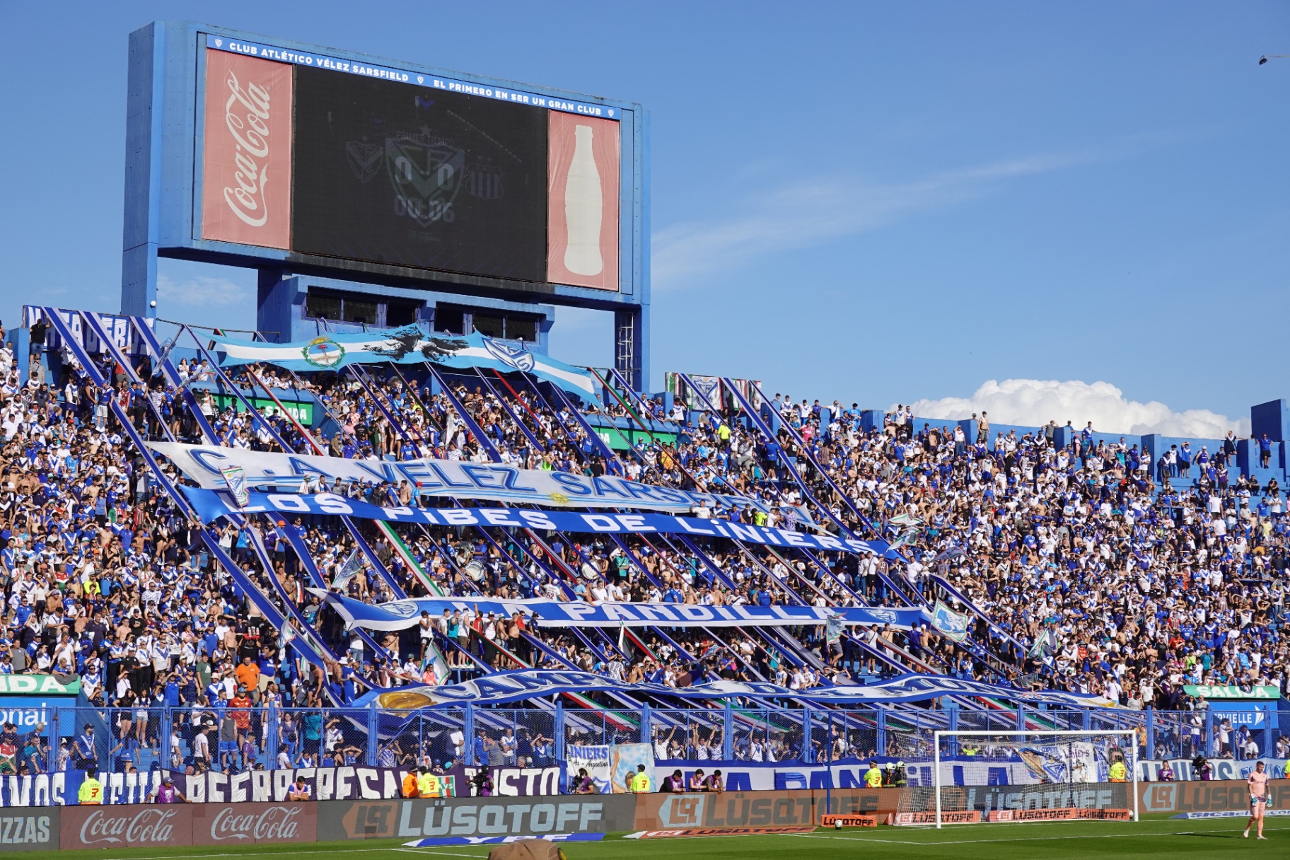 Vélez Sarsfield supporters in het stadion